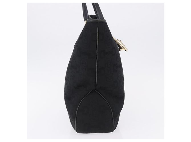Borsa GUCCI Jackie in tela nera e oro 145818 Auth BA14468A Nero D'oro - vista 4