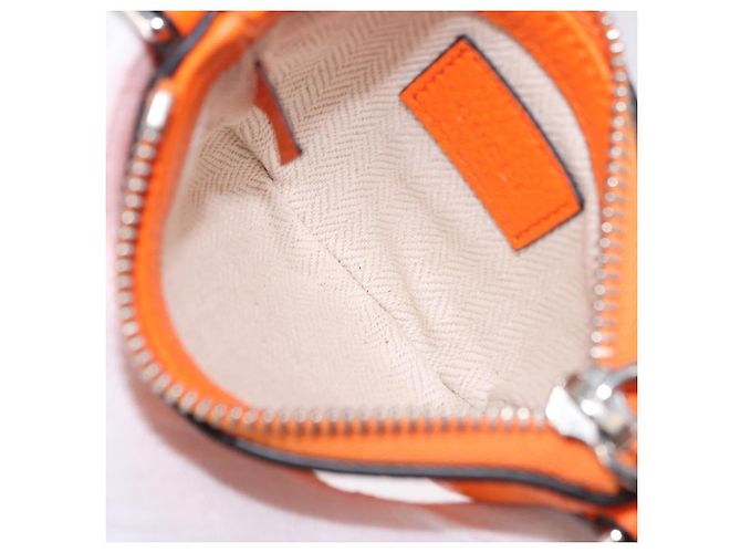 Borsa a tracolla GUCCI Web Sherry Line in pelle Arancione Argento 821831 Auth bs36086M - vista 10