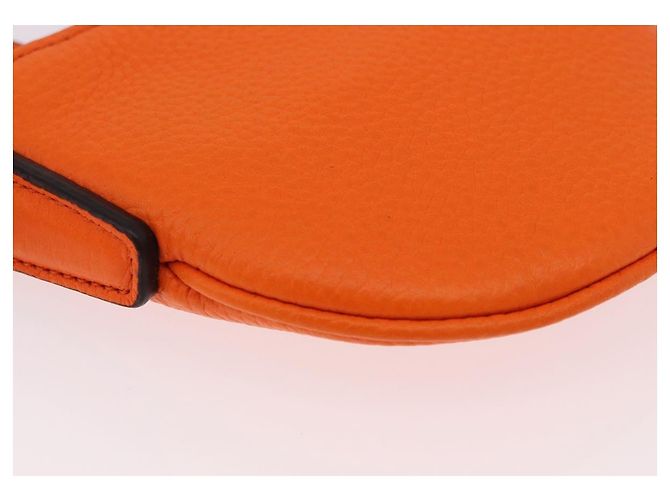 Borsa a tracolla GUCCI Web Sherry Line in pelle Arancione Argento 821831 Auth bs36086M - vista 14