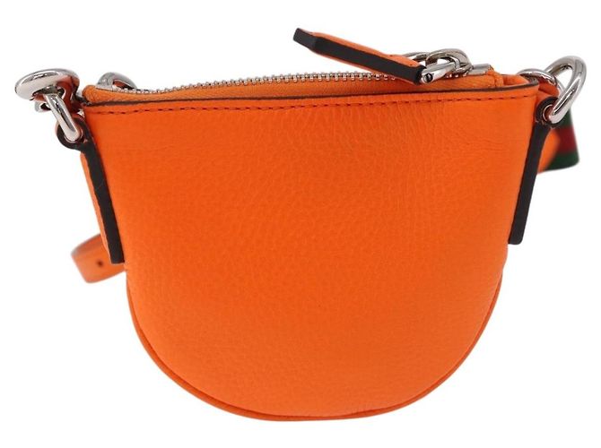 Borsa a tracolla GUCCI Web Sherry Line in pelle Arancione Argento 821831 Auth bs36086M - vista 2