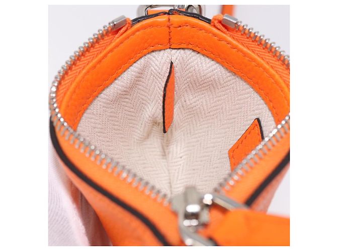Borsa a tracolla GUCCI Web Sherry Line in pelle Arancione Argento 821831 Auth bs36086M - vista 20