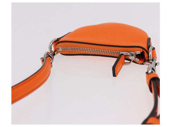 Borsa a tracolla GUCCI Web Sherry Line in pelle Arancione Argento 821831 Auth bs36086M - vista 6