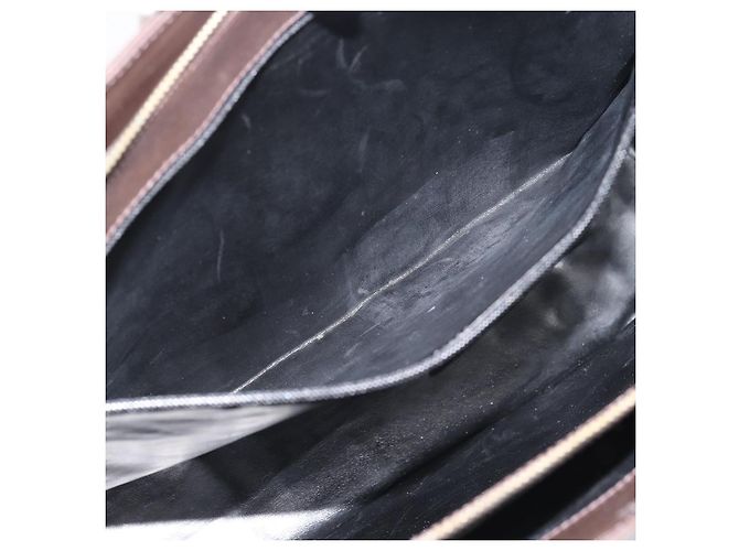 Borsa Tote Salvatore Ferragamo in pelle marrone e oro Auth ar14058 D'oro - vista 11