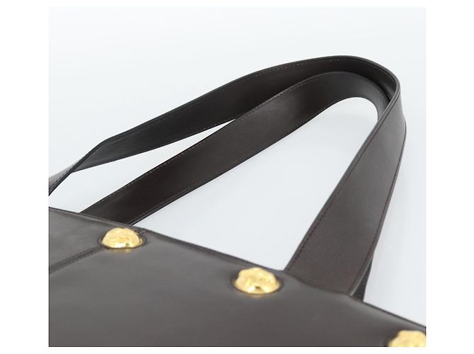 Borsa Tote Salvatore Ferragamo in pelle marrone e oro Auth ar14058 D'oro - vista 14