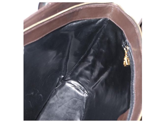 Borsa Tote Salvatore Ferragamo in pelle marrone e oro Auth ar14058 D'oro - vista 19
