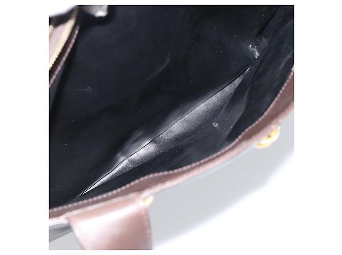 Borsa Tote Salvatore Ferragamo in pelle marrone e oro Auth ar14058 D'oro - vista 21