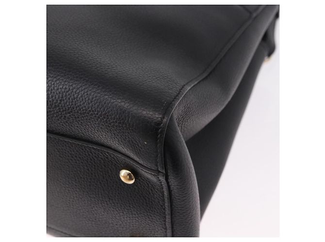 Borsa Tote CHANEL Neo Executive in pelle caviar 2way Nero Oro CC Auth yk20629SAM D'oro - vista 17