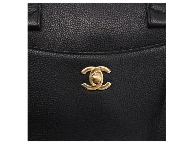 Borsa Tote CHANEL Neo Executive in pelle caviar 2way Nero Oro CC Auth yk20629SAM D'oro - vista 18