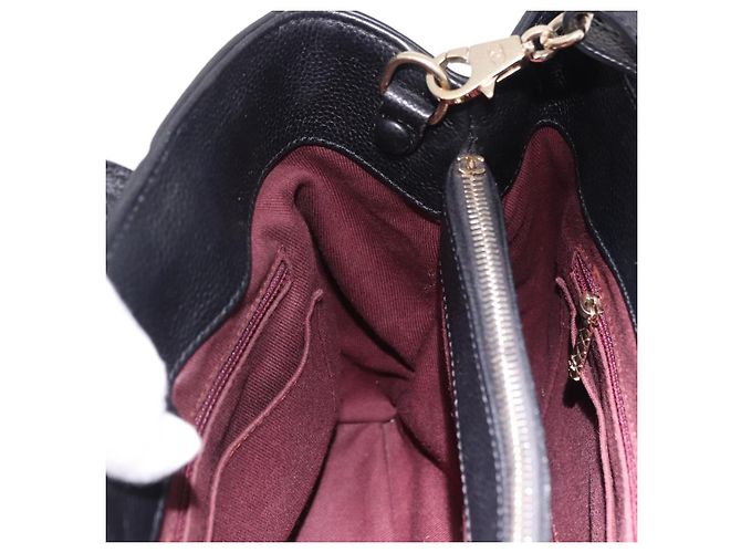 Borsa Tote CHANEL Neo Executive in pelle caviar 2way Nero Oro CC Auth yk20629SAM D'oro - vista 20