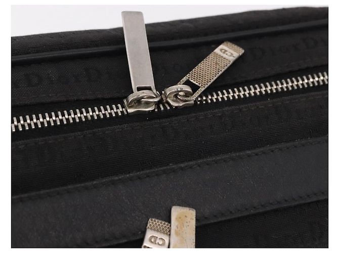 Christian Dior Clutch Bag Canvas Schwarz Silber Auth bs36170 - Ansicht 10