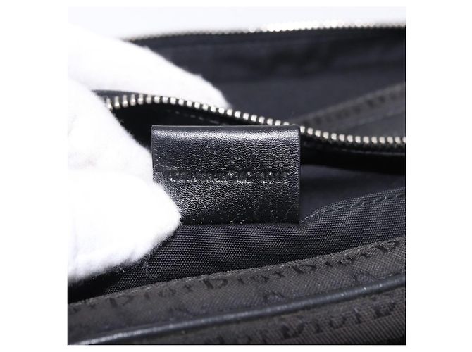 Christian Dior Clutch Bag Canvas Schwarz Silber Auth bs36170 - Ansicht 12