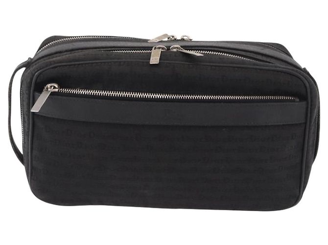 Christian Dior Clutch Bag Canvas Schwarz Silber Auth bs36170 - Ansicht 13