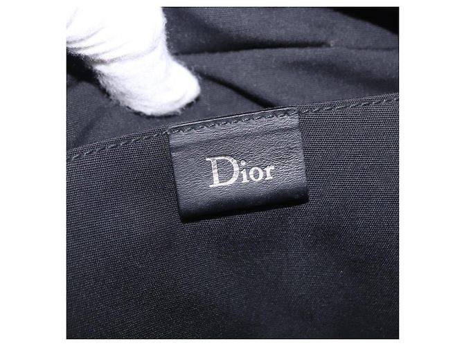 Christian Dior Clutch Bag Canvas Schwarz Silber Auth bs36170 - Ansicht 18