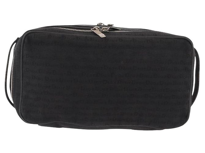 Christian Dior Clutch Bag Canvas Schwarz Silber Auth bs36170 - Ansicht 2