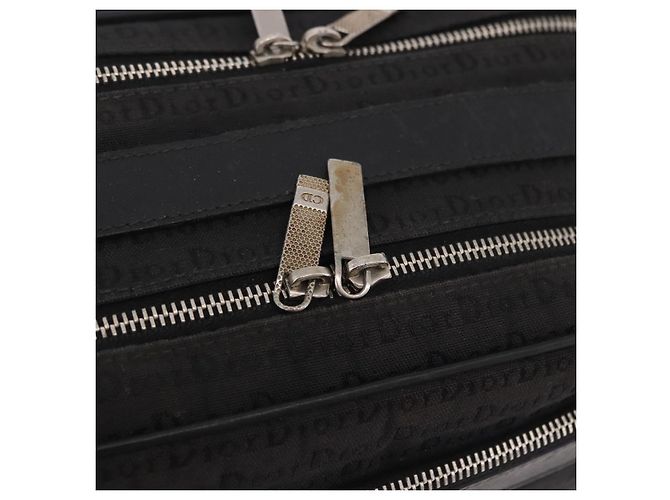 Christian Dior Clutch Bag Canvas Schwarz Silber Auth bs36170 - Ansicht 9