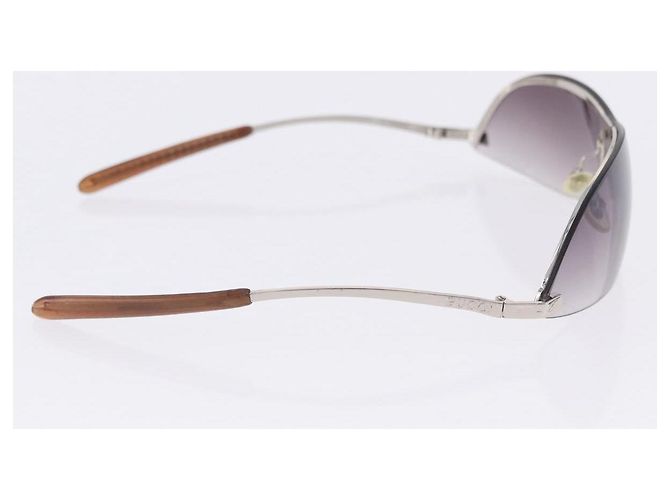 Occhiali da Sole GUCCI Metallo Plastica 3 Set Argento Marrone Auth SW2628 - vista 13
