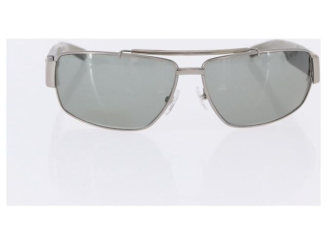 Occhiali da Sole GUCCI Metallo Plastica 3 Set Argento Marrone Auth SW2628 - vista 2