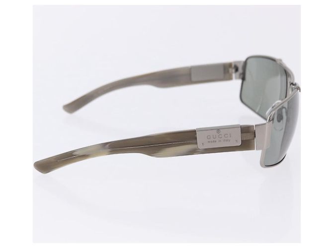 Occhiali da Sole GUCCI Metallo Plastica 3 Set Argento Marrone Auth SW2628 - vista 7