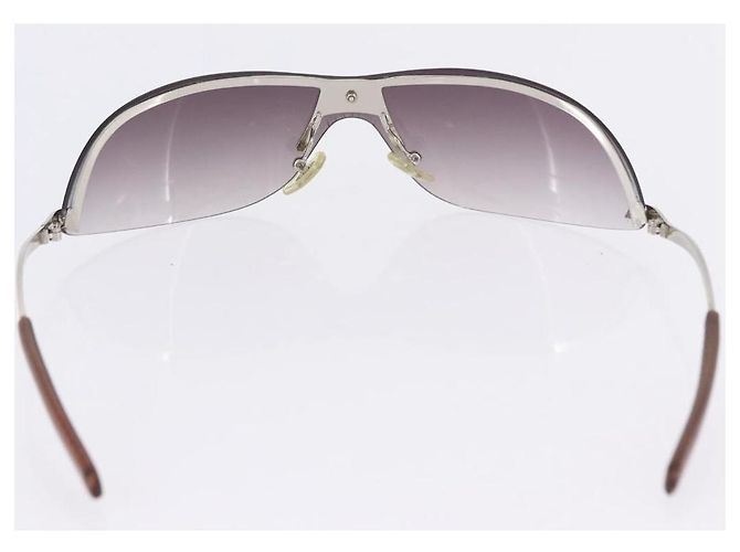 Occhiali da Sole GUCCI Metallo Plastica 3 Set Argento Marrone Auth SW2628 - vista 9
