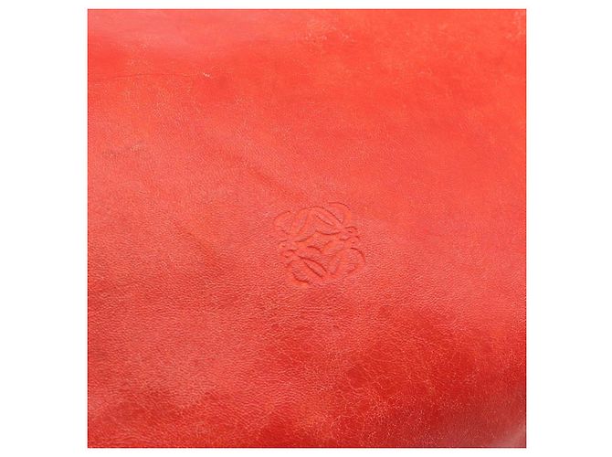Bolso Tote LOEWE de piel rojo oro Auth fm5379 Roja Dorado - vista 10