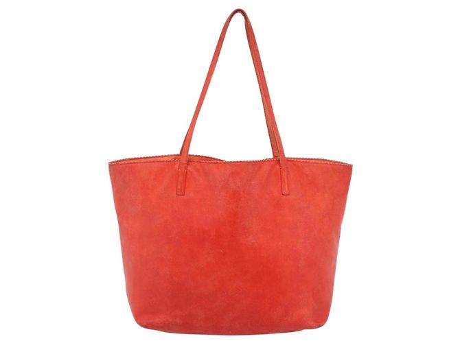 Bolso Tote LOEWE de piel rojo oro Auth fm5379 Roja Dorado - vista 13