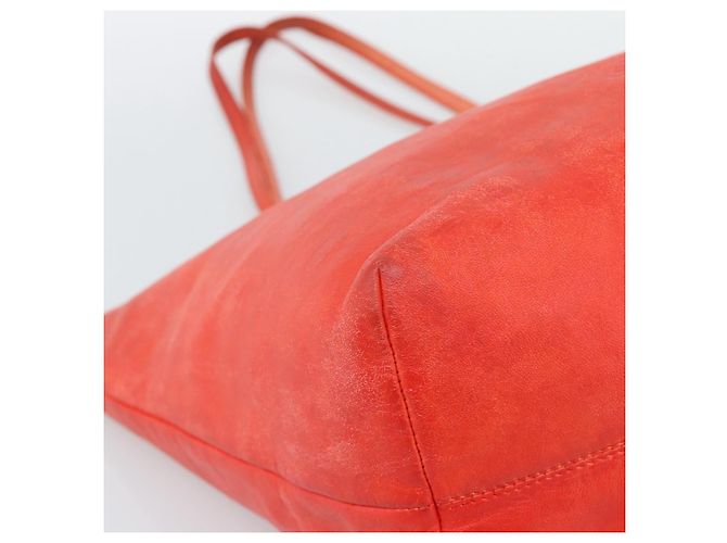 Bolso Tote LOEWE de piel rojo oro Auth fm5379 Roja Dorado - vista 14