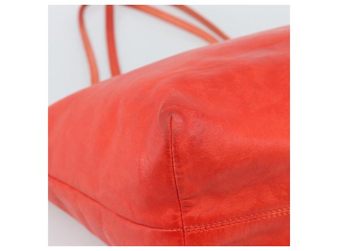 Bolso Tote LOEWE de piel rojo oro Auth fm5379 Roja Dorado - vista 16