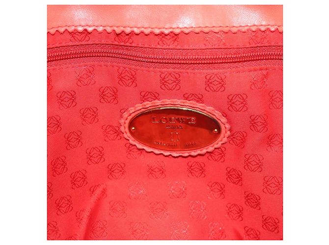 Bolso Tote LOEWE de piel rojo oro Auth fm5379 Roja Dorado - vista 17
