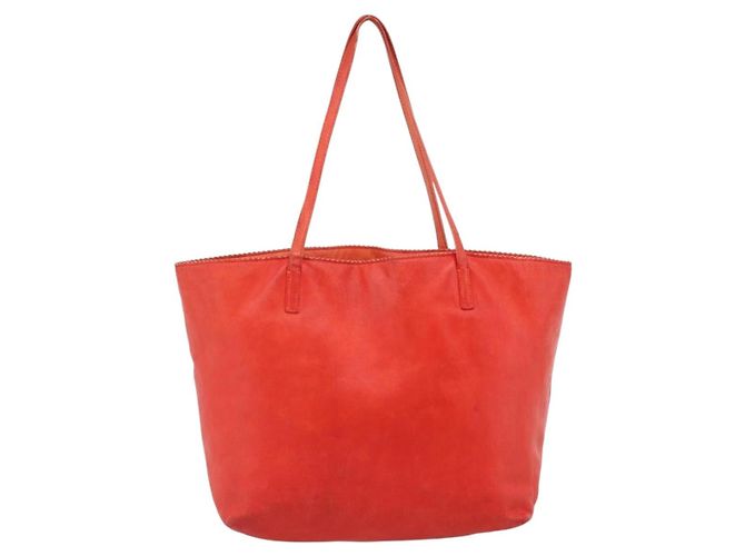 Bolso Tote LOEWE de piel rojo oro Auth fm5379 Roja Dorado - vista 2