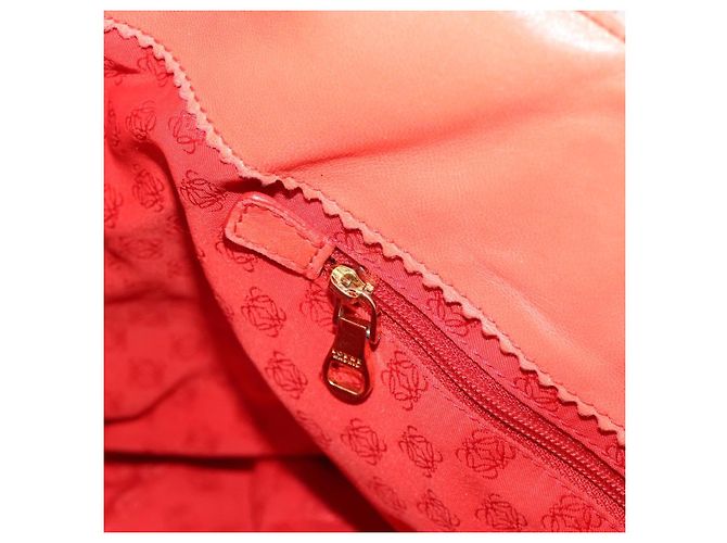 Bolso Tote LOEWE de piel rojo oro Auth fm5379 Roja Dorado - vista 20