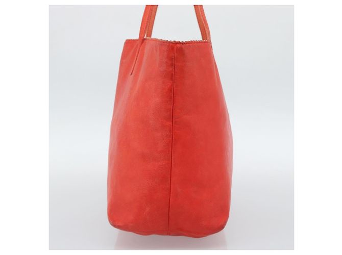 Bolso Tote LOEWE de piel rojo oro Auth fm5379 Roja Dorado - vista 4