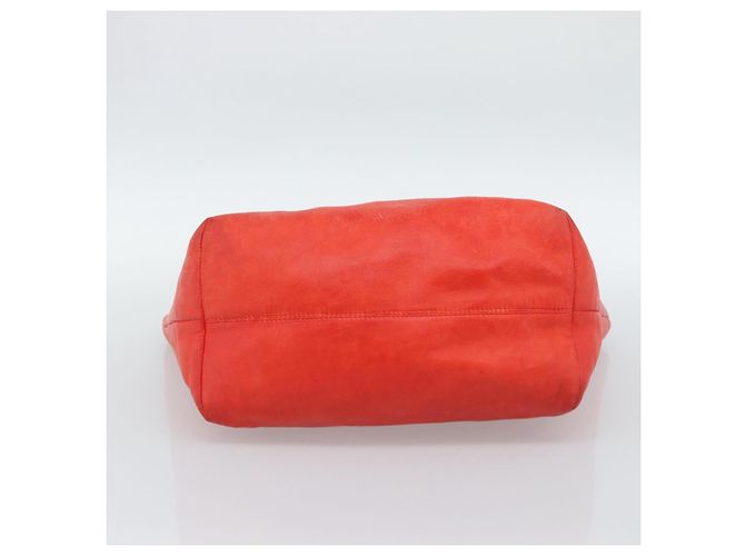 Bolso Tote LOEWE de piel rojo oro Auth fm5379 Roja Dorado - vista 5