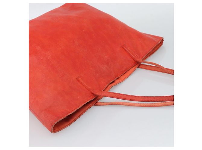 Bolso Tote LOEWE de piel rojo oro Auth fm5379 Roja Dorado - vista 6