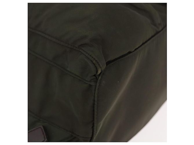 Rucksack PRADA Nylon Khaki Silver Auth ar14006 Silber - Ansicht 15