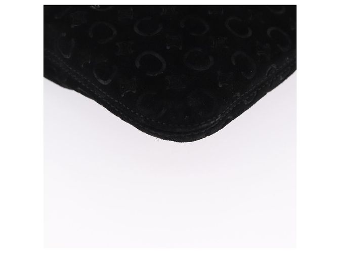 Céline CELINE C Macadam Handtasche aus Canvas und schwarzem Wildleder mit Silberdetails Authentisch BA14469A - Ansicht 9