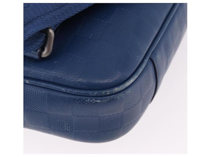 LOUIS VUITTON Borsa a tracolla Damier Infini Ambreil Neptune N41354 LV Auth 191781 Blu - vista 17