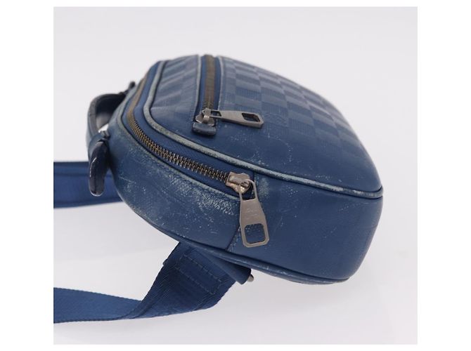 LOUIS VUITTON Borsa a tracolla Damier Infini Ambreil Neptune N41354 LV Auth 191781 Blu - vista 4