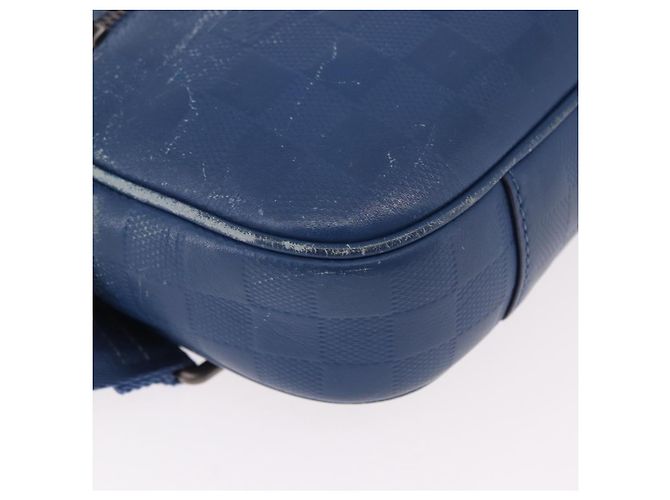 LOUIS VUITTON Borsa a tracolla Damier Infini Ambreil Neptune N41354 LV Auth 191781 Blu - vista 9