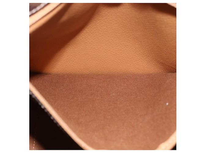 Céline Borsa a tracolla CELINE Macadam Canvas PVC Pelle Marrone Oro Auth ka5258 D'oro - vista 23
