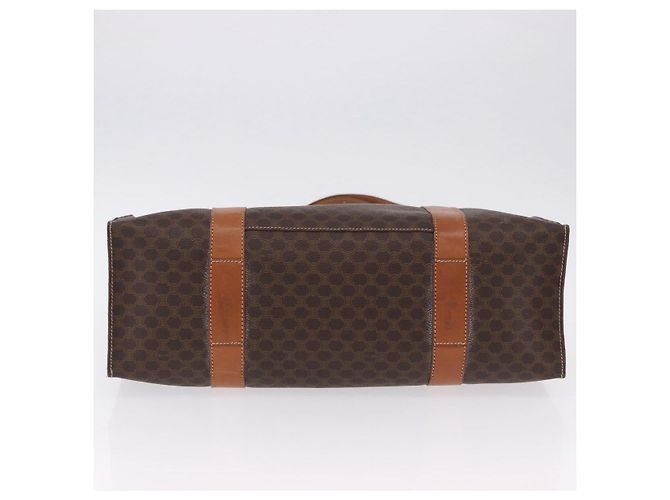 Céline Borsa a tracolla CELINE Macadam Canvas PVC Pelle Marrone Oro Auth ka5258 D'oro - vista 5