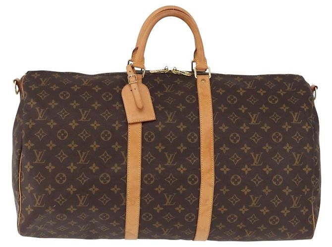 LOUIS VUITTON Monogram Keepall Bandouliere 55 Bolsa Boston M41414 LV Auth 191259A Monograma - vista 13