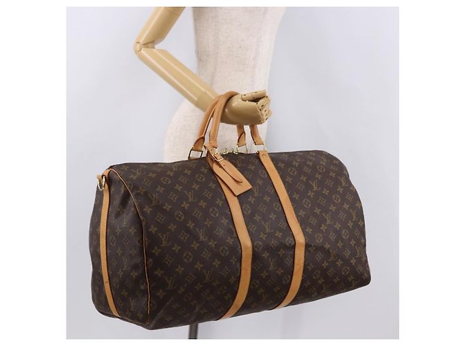 LOUIS VUITTON Monogram Keepall Bandouliere 55 Bolsa Boston M41414 LV Auth 191259A Monograma - vista 23
