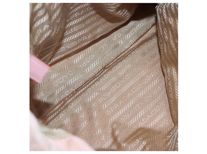 Borsa Tote PRADA Nylon 2way Rosa Argento Auth 192294 - vista 10