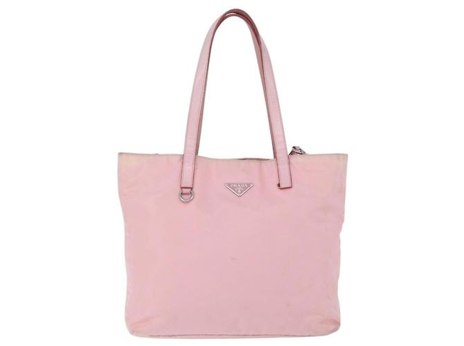 Borsa Tote PRADA Nylon 2way Rosa Argento Auth 192294 - vista 13