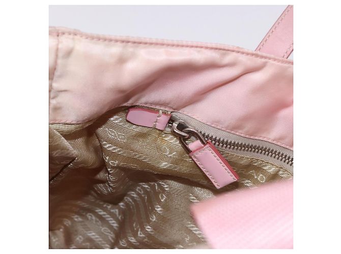 Borsa Tote PRADA Nylon 2way Rosa Argento Auth 192294 - vista 25