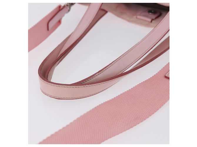 Borsa Tote PRADA Nylon 2way Rosa Argento Auth 192294 - vista 7