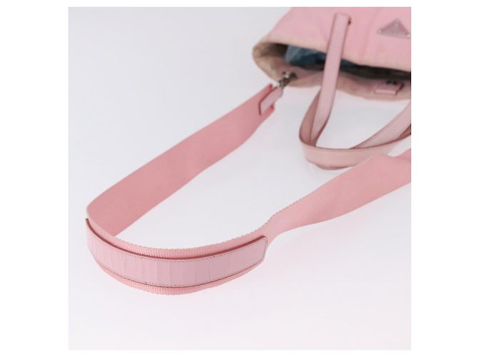 Borsa Tote PRADA Nylon 2way Rosa Argento Auth 192294 - vista 8