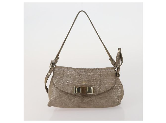 Borsa a tracolla BALLY Chloe Suede Leather 2way 2 Set Marrone Scuro Beige Auth ar13975 - vue 10