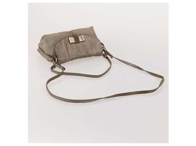 Borsa a tracolla BALLY Chloe Suede Leather 2way 2 Set Marrone Scuro Beige Auth ar13975 - vue 13