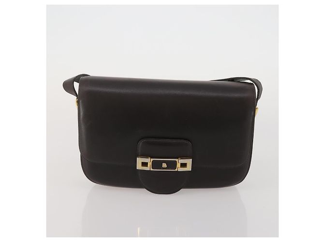 Borsa a tracolla BALLY Chloe Suede Leather 2way 2 Set Marrone Scuro Beige Auth ar13975 - vue 2